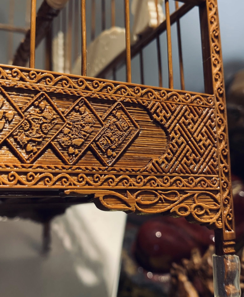 Lồng Chim Mái Vòm A Hoa - Tích Đỏ Đen