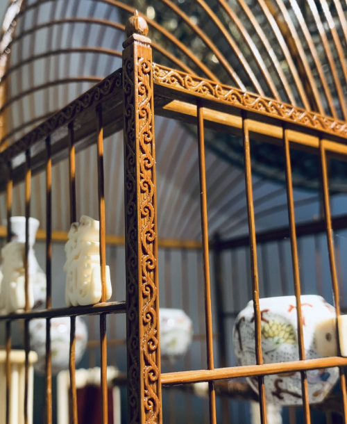 Lồng Chim Mái Vòm A Hoa - Tích Đỏ Đen