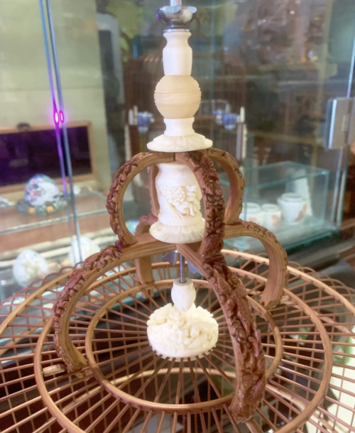 Lồng Tre Chất Liệu Xương - Tích Chim Hoa